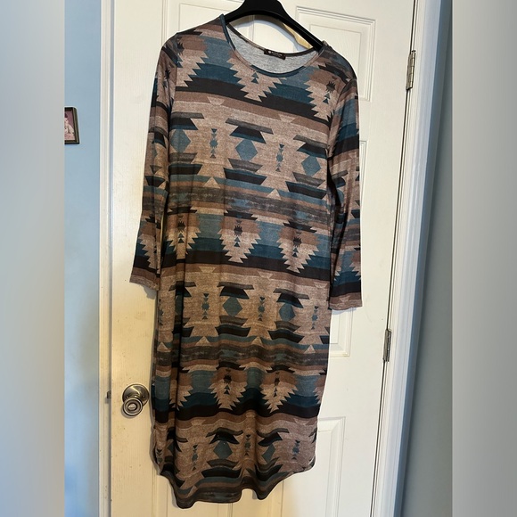 Aztec Sweater Dress NWT SOLD - Picture 2 of 3